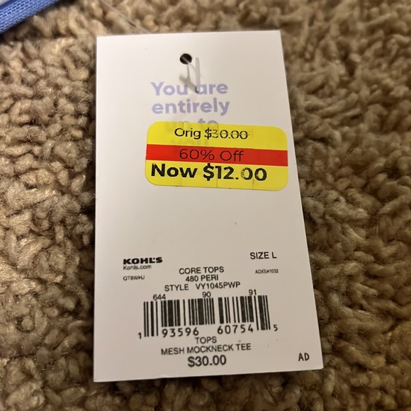 BRAND NEW sheer blue top, size large - Picture 2 of 5